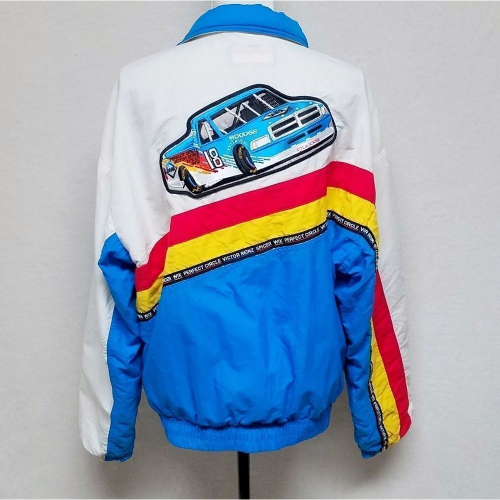 RARE Vintage 80s Swingstar Dodge Motorsports Dana Racing Colorblock Windbreaker - Picture 12 of 16